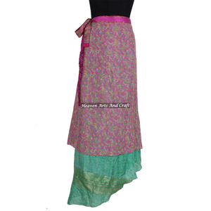 2026 Wholesale Long Beach Magic <b>Wrap</b> <b>Skirt</b> Pattern for Woman 2 Layer Reversible Magic Silk Saris <b>Wrap</b> Long <b>Skirt</b> Magic <b>Skirt</b> - Product Image 2