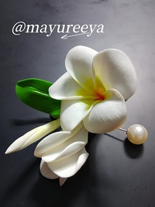 ดอกลีลาวดีประดิษฐ์จากดินเหนียว งานฝีมือไทย ทำด้วยมือ สีและขนาดตามสั่ง - Product Image 4