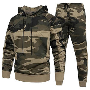 Conjunto de Sudadera con Capucha de Camuflaje para Hombre, Manga Raglán, Chándal de Punto, Ropa Casual de Otoño - Product Image 6
