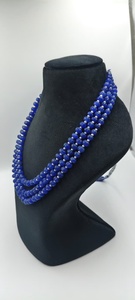 Natural Blue Agate Beaded <b>Necklace</b> beads Strand Gemstone <b>Necklace</b> Handmade Blue Stone Jewelry Fashion <b>Statement</b> <b>Necklace</b> - Product Image 2