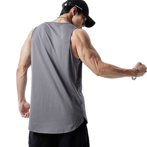 Camiseta sin mangas informal para hombre hecha a medida con servicio OEM para verano, moda callejera, camiseta tejida sin mangas para deportes al aire libre para hombre - Product Image 2