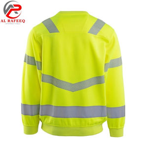 Sudadera de trabajo a precio económico para hombre, venta al por mayor, cuello redondo, reflectante de alta visibilidad, sudadera de invierno de forro polar para hombre y mujer - Product Image 3