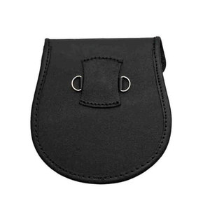 8 Inch Double Embossed Sporran Cowhide Leather <b>Pouch</b> with 3 Tassels with Chain Belt for <b>Men</b> Costume Accessories - Product Image 2