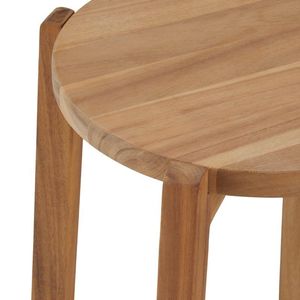 Modern <b>Wood</b> Backless Bar <b>Stool</b> 29" H with Black Foot Ring 2 Pack - Product Image 5