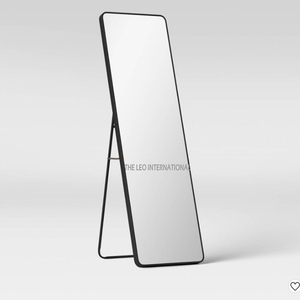 Metal <b>Frame</b> Mirror Standing <b>Large</b> Style for Home Restaurants Hotels Vintage Royal Design Golden Color Floor Mirror - Product Image 3