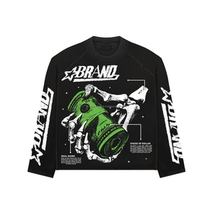 Camiseta de Hombre con Efecto Desgastado, Estilo Casual Holgado, Antiarrugas y Antidesgarro, de Algodón Sólido, en Oferta - Product Image 2