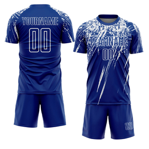 ชุดฟุตบอลแบบซับลิเมชั่น OEM ชุดทีมฟุตบอลแบบกำหนดเอง เสื้อและกางเกงขาสั้น ชุดกีฬาขายส่งจากผู้ผลิต - Product Image 1