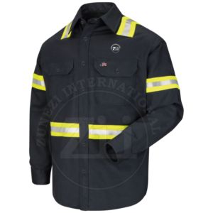 Vêtements de soudage FR à manches longues respirants haute visibilité Chemises de travail haute visibilité NFPA 2112 / pour 2 Chemises FR à manches longues résistantes aux flammes - Product Image 3