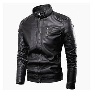Blouson en cuir de mouton enduit pour homme, nouvelle collection 2026, col montant, logo frontal, imperméable et respirant – Vente chaude - Product Image 3