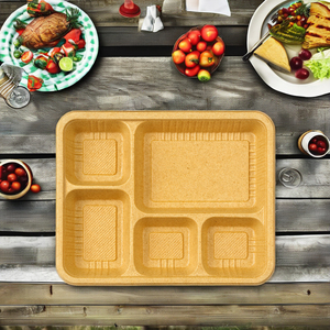 จานข้าวสาลีย่อยสลายได้ Eco Serve ปลอดภัยต่อเครื่องล้างจาน น้ำหนักเบา และกันน้ำ เหมาะสำหรับการตั้งแคมป์ - Product Image 1