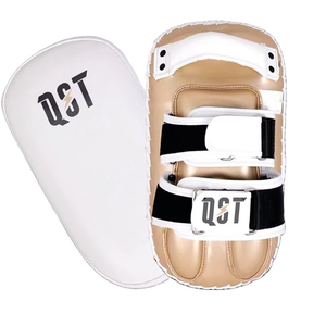 Premium Leather Thai <b>Kick</b> Pads Curved Strike <b>Shield</b> Heavy Duty Buckle Straps Muay Thai Training Custom Logo OEM Factory Direct - Product Image 6