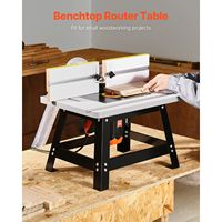 Table de fraisage de table modèle D0100X32XN2 avec guide réglable 24 x 15,7 po, base métallique robuste, plateau en MDF de 2-1/2 po, aspiration efficace des poussières