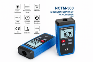 เครื่องวัดความเร็วรอบแบบไม่สัมผัส Metravi NCTM-500 ความแม่นยำ 0.04% ระดับการป้องกัน IP55 รับประกัน 1 ปี รองรับการปรับแต่งตามความต้องการของ OEM - Product Image 3
