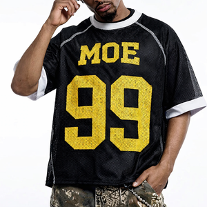 Camiseta de Fútbol Americano Sublimada para Hombre, Corte Holgado, Transpirable, Estilo Deportivo, Diseño Personalizado, Impresión OEM, Proveedor Mayorista - Product Image 3