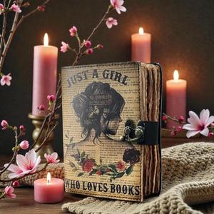 Solo una Chica que Ama los Libros, Diario de Tapa Dura Libre de Ácido, Impresión Digital, Cubierta de Tela, Encuadernación Cosida, Cuaderno de Regalo - Product Image 5