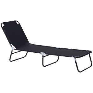 Sdraio Pieghevole da Piscina con 5 Livelli di Reclinazione, Telaio in Acciaio, per Prendere il Sole all'Aperto - Product Image 1