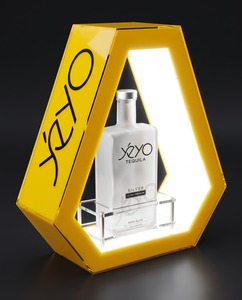 Premium Modern Small Wine <b>Floating</b> Stand for Acrylic Rack Glossy Finish Single Bottles Compact Elegant Display - Product Image 2