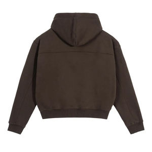 Sweat-shirt à capuche zippé pour homme, coupe oversize et carrée, épais, en molleton polaire personnalisé avec couche d'air 500 g/m², effet délavé, épaules tombantes - Product Image 4