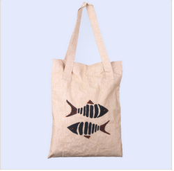 Eco Friendly Jute Tote Bag Colorful Fish Print Double Handles Durable Reusable Shopping Bag Large Capacity Grocery Handbag India - Product Image 2