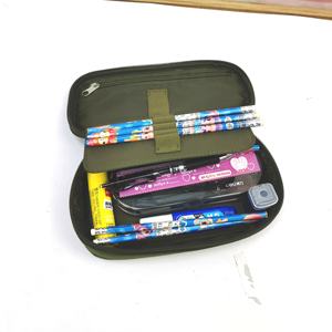 Étui à crayons à grande capacité en polyester Oxford 300D avec fermeture éclair, impression UV/numérique, logo multicolore, pour étudiants, marque DC - Product Image 2