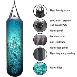 Custom Heavy Durable Inflatable Hanging Column Sport Fitness Punching Kick <b>Boxing</b> Aqua <b>Water</b> <b>Bag</b> Training Quality Leather Weight - Product Image 4