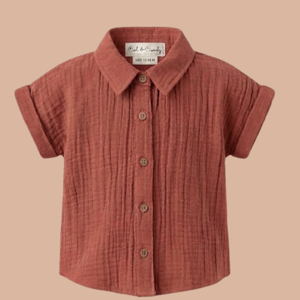 Conjunto de Muselina Orgánica Cot & Candy Jhabla, Camisa Holgada Picante con Pantalones Cortos para Bebés de 0 a 3 Meses, Conjuntos de Ropa de Verano para Bebés - Product Image 3
