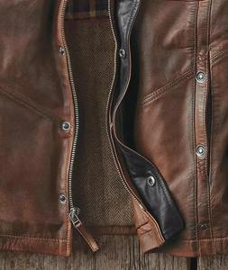 Veste en cuir véritable pour homme, style streetwear, coupe-vent, imperméable, respirante, séchage rapide, logo de marque personnalisé - Product Image 2