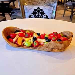 Plato de Madera Hecho a Mano, Bandeja de Servir de Madera Natural Irregular Vintage, Plato para Decoración de Cocina y Hogar - Product Image 3