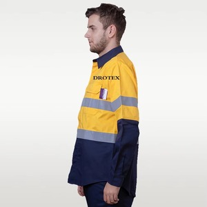 Camisa de Trabajo de Seguridad FR 100% Algodón 170gsm – Camisa Antiestática Ignífuga para Minería, Soldadura, Construcción - Product Image 3