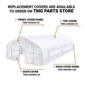 Serra 40FT X 20FT per Grow Tent con Copertura in Rete Ripstop Leno da 12 Mil e Finestre a Rullo per Cold Frame TMG Struttura G-Stable - Product Image 3