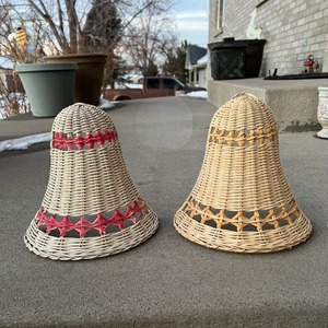 Ornement de Noël en rotin tressé fait main, écologique, en forme de botte de Père Noël, décoration naturelle pour sapin et maison, fournisseur - Product Image 3