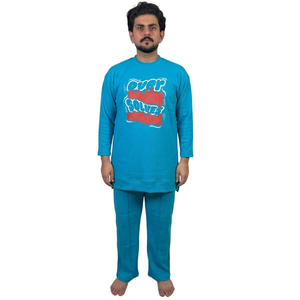 ชุดวอร์มคุณภาพสูง เสื้อยืดลำลอง กางเกงขายาวพร้อมโลโก้สั่งทำ ชุดเสื้อยืดและกางเกงขายาว - Product Image 4