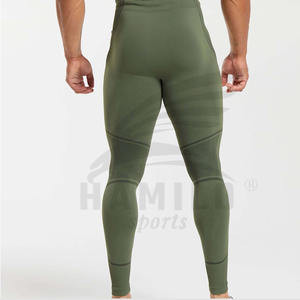 Quick Dry Yoga <b>Leggings</b> for Men Customized OME Service Solid <b>Pattern</b> with Elastic Waist Low MOQ Yoga Wear Pants - Product Image 4