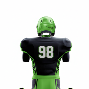 ชุดอเมริกันฟุตบอลชาย โพลีเอสเตอร์ 100% พิมพ์ลายแบบซับลิเมชั่น แห้งเร็ว ระบายอากาศได้ดี สกรีนชื่อทีม โลโก้ ตำแหน่ง ได้ตามสั่ง กางเกงขาสั้น - Product Image 2