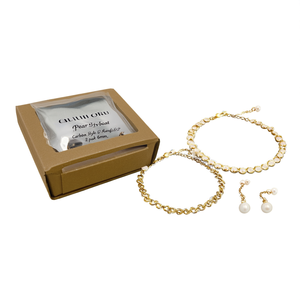 Pearl Style Gold Plated <b>Bangles</b> <b>Set</b> 2-Pack 6mm - Product Image 3