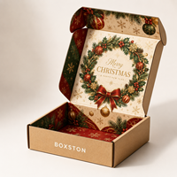 Cajas de Cartón Corrugado Personalizadas para Envíos Navideños, Cajas de Regalo Ecológicas Plegables para Envíos de Comercio Electrónico