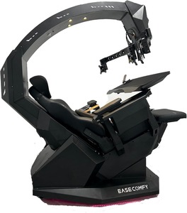 Poste de travail informatique T2 Throne pour 3 moniteurs, chaise zéro gravité, extensible pour 5 moniteurs, prend en charge l'écran ultra-large - Product Image 1