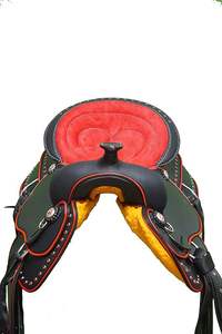 Selles Western faites à la main en cuir PU durable avec armature en fibre, quincaillerie en acier inoxydable, pour le Rodeo et l'équitation sur sentier, tailles personnalisées, export M S - Product Image 6