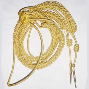 Épaulettes en fil d'or en gros avec franges épaisses en forme de lune pour uniformes de cérémonie - Product Image 4