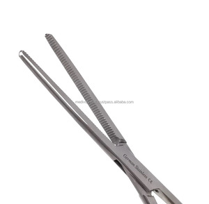 Pinzas Hemostáticas Plateadas Pean de 7 Pulgadas, Mandíbulas Rectas, Acero Inoxidable Alemán Duradero, Mango Rosa, Instrumento Quirúrgico, CE ISO OEM - Product Image 3