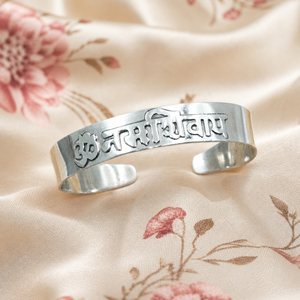 Om Namah Shivaya Engraved Bangles Silver <b>Gold</b> Plated Open Cuff Spiritual Hindu Mantra <b>Adjustable</b> Bangle Jewelry - Product Image 6