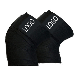 Bandes de genou de haute qualité en spandex et nylon, respirantes, légères, avec fermeture auto-agrippante réglable, pour l'entraînement, la musculation et le bodybuilding - Product Image 2