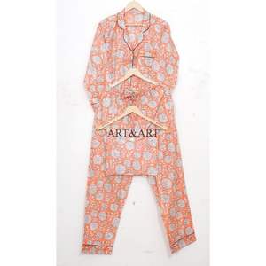 Conjunto de pijama familiar a juego para mujer, adulto, liso, suave, térmico, transpirable, de primavera, manga larga, cintura elástica personalizada para dormir - Product Image 5