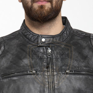 Latest Design Cheap Price <b>Men</b> <b>Leather</b> <b>Jacket</b> Factory Made Custom Design <b>Men</b> <b>Leather</b> Winter <b>Jacket</b> - Product Image 5
