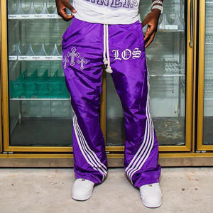 Pantalones Deportivos Personalizados de Felpa con Cordón Ajustable, 100% Algodón, Estilo Hip Hop, para Invierno, con Estampado Puff para Hombre - Product Image 2
