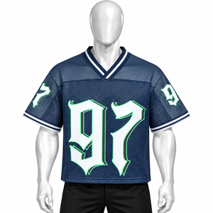 Maillots de sport respirants en polyester à impression numérique pour fans, manches courtes, noms et numéros d'équipe personnalisés, maillot de fan - Product Image 5