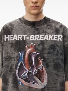 T-shirt décontracté pour homme à col rond et manches courtes avec imprimé d'art abstrait, coupe ample, 100% coton, tissu jersey écologique, streetwear - Product Image 3
