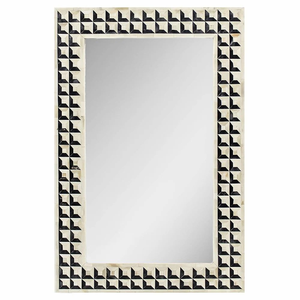 Miroir décoratif avec cadre en bois incrusté, design personnalisé, fait main, design moderne, d'Inde, naturel, 1 pièce - Product Image 5