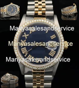 Montre Hip Hop en Acier Inoxydable avec Cadran en Verre Moissanite Givré, Rond, Résistante à l'Eau 10 ATM, Bracelet à Boucle Déployante - Product Image 2