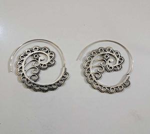 Pendientes de latón de aro tribal Pendientes de latón étnicos-Bucle bohemio Aspecto hermoso Estilo de moda GC-ER-451 para mujeres Uso de regalo - Product Image 2